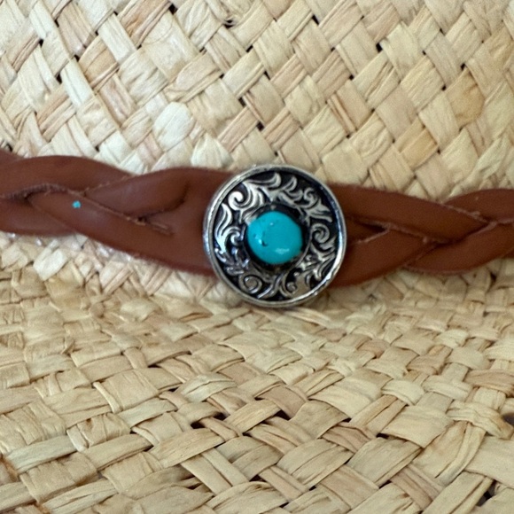 Stetson Flatrock Natural Burnt Cowboy Hat Brown braided Band size XL main image 6
